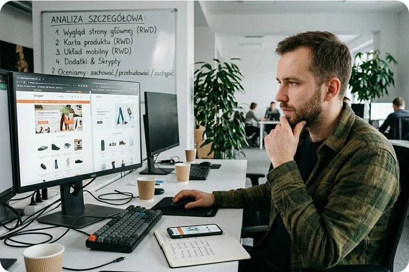 zaczynamy od sprawdzenia obecnego sklepu